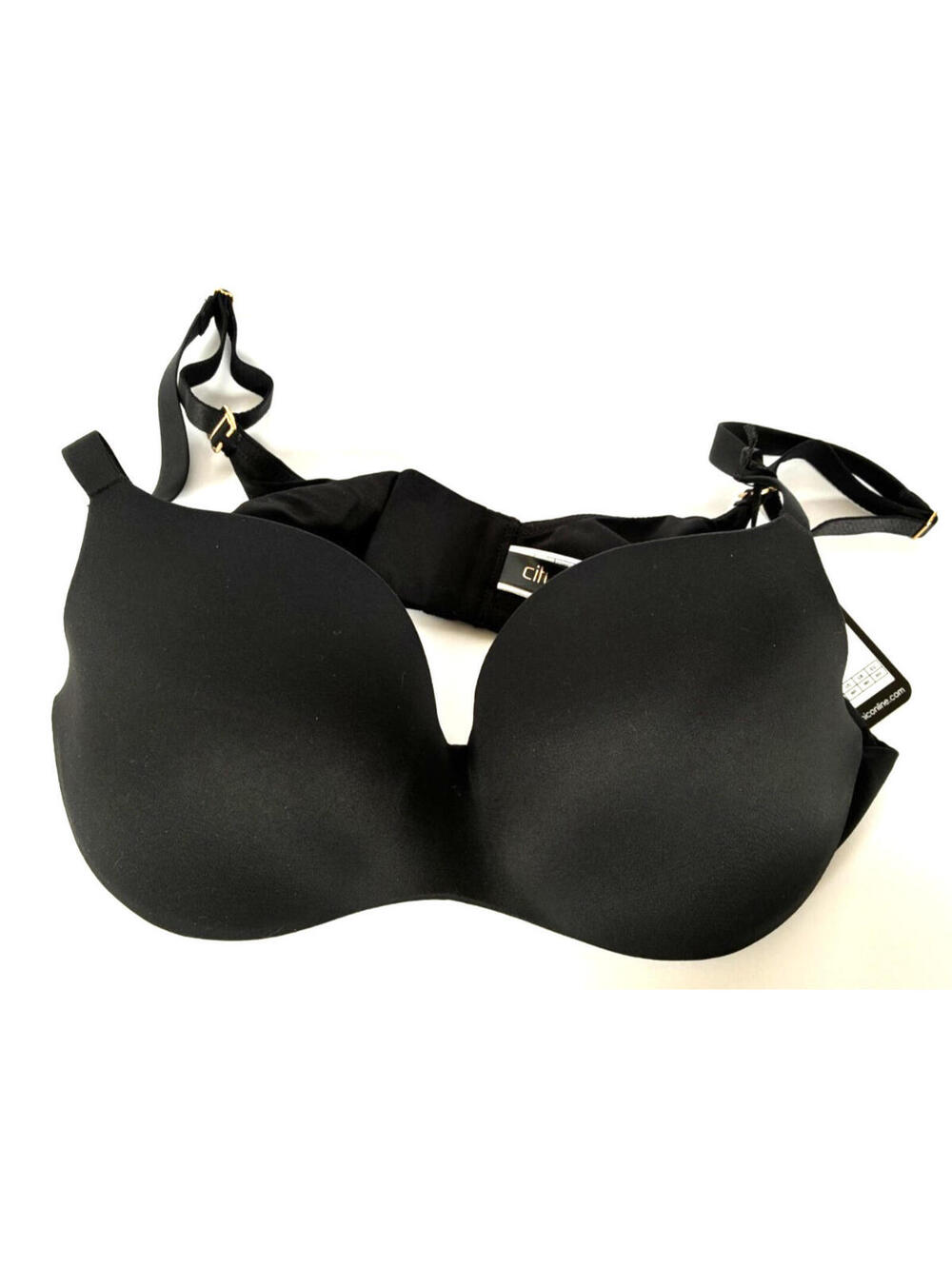 City Chic Smooth Black Solid Size 38D Smooth & Chic Cotton T-Shirt Bra NWT